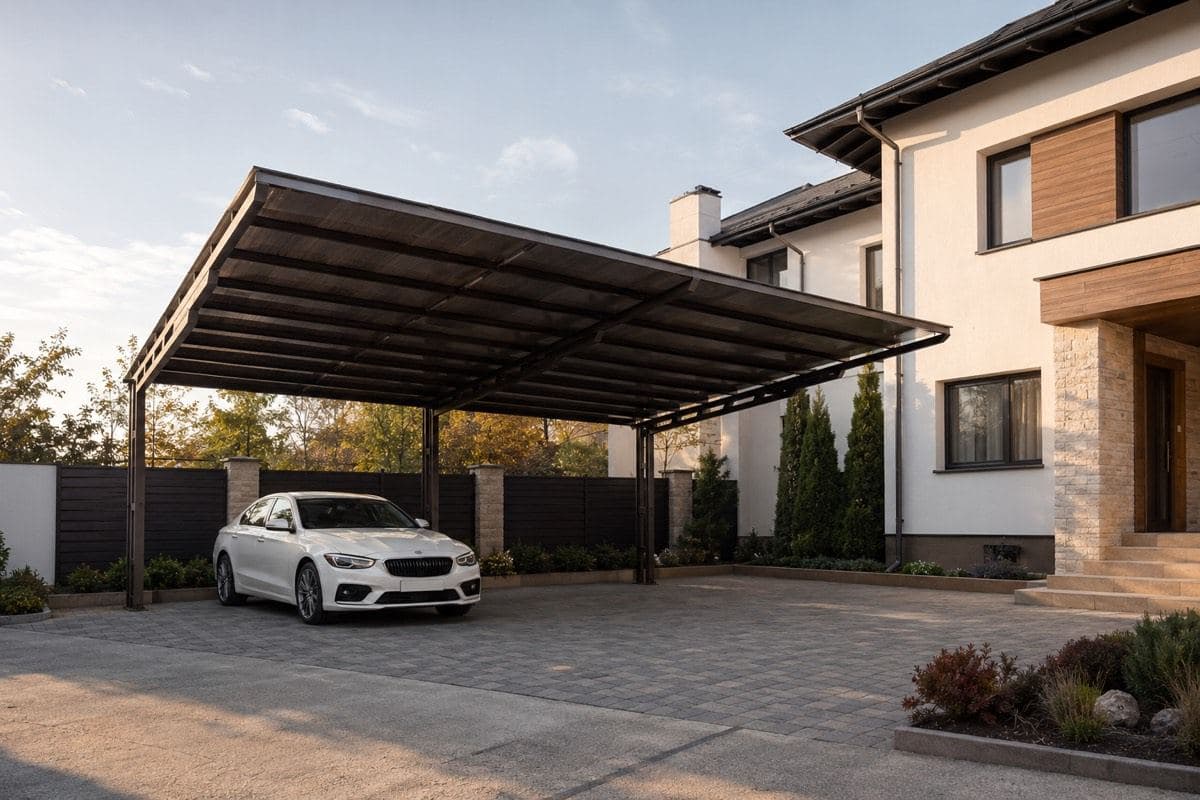 Copertină metalică IL310 Panoramic — În consolă, deschidere mare