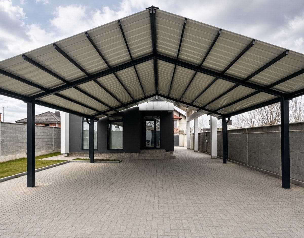 Copertină metalică IL304 2 Ape