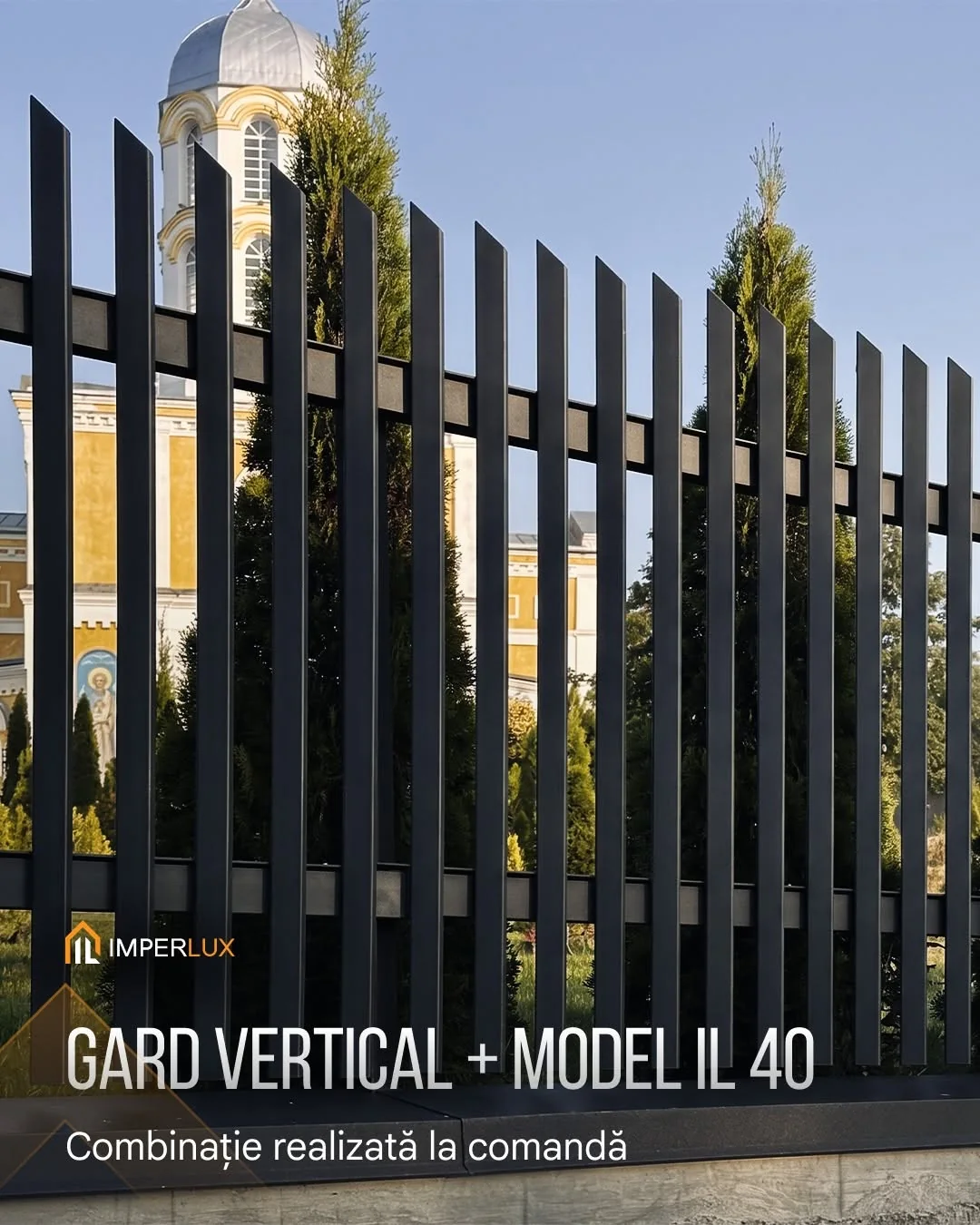 Gard vertical combinat cu IL40 — biserica din Molovata - 1